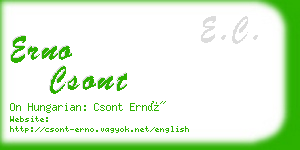 erno csont business card